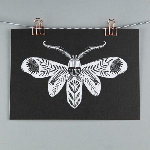Folk art moth print